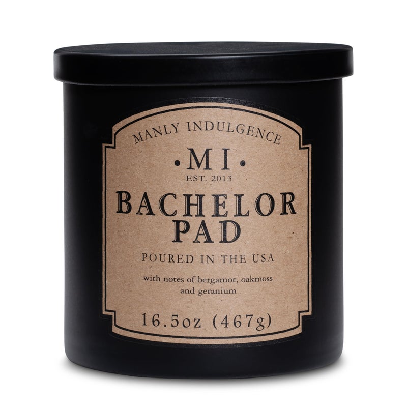 Manly Indulgence Bachelor Pad Scented Candles for Men, 16.5 oz Single Wick, Premium Soy Blend Wax, 60H Burn, Candles for Home Scented â€“ Made in The USA - Image 1
